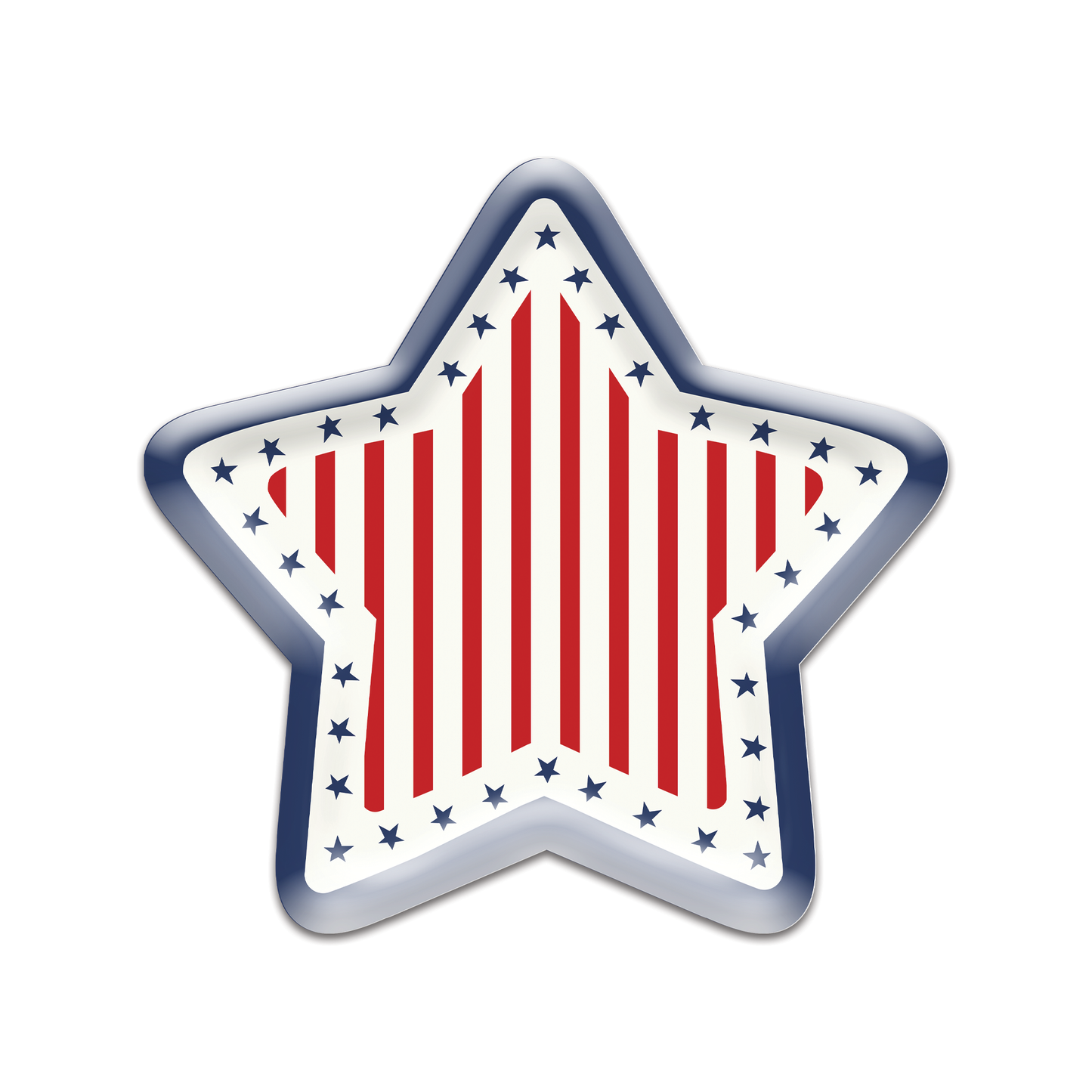 Stars and Stripes Star Shaped Plate