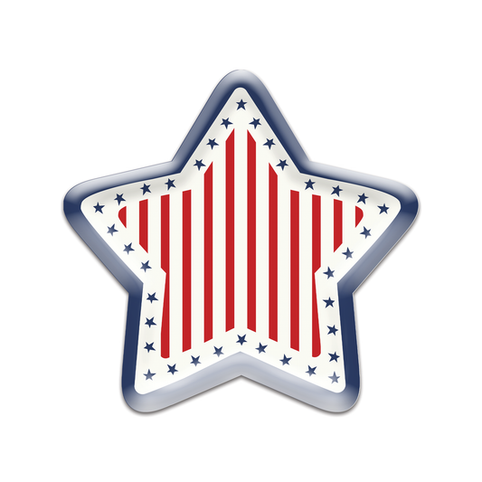 Stars and Stripes Star Shaped Plate