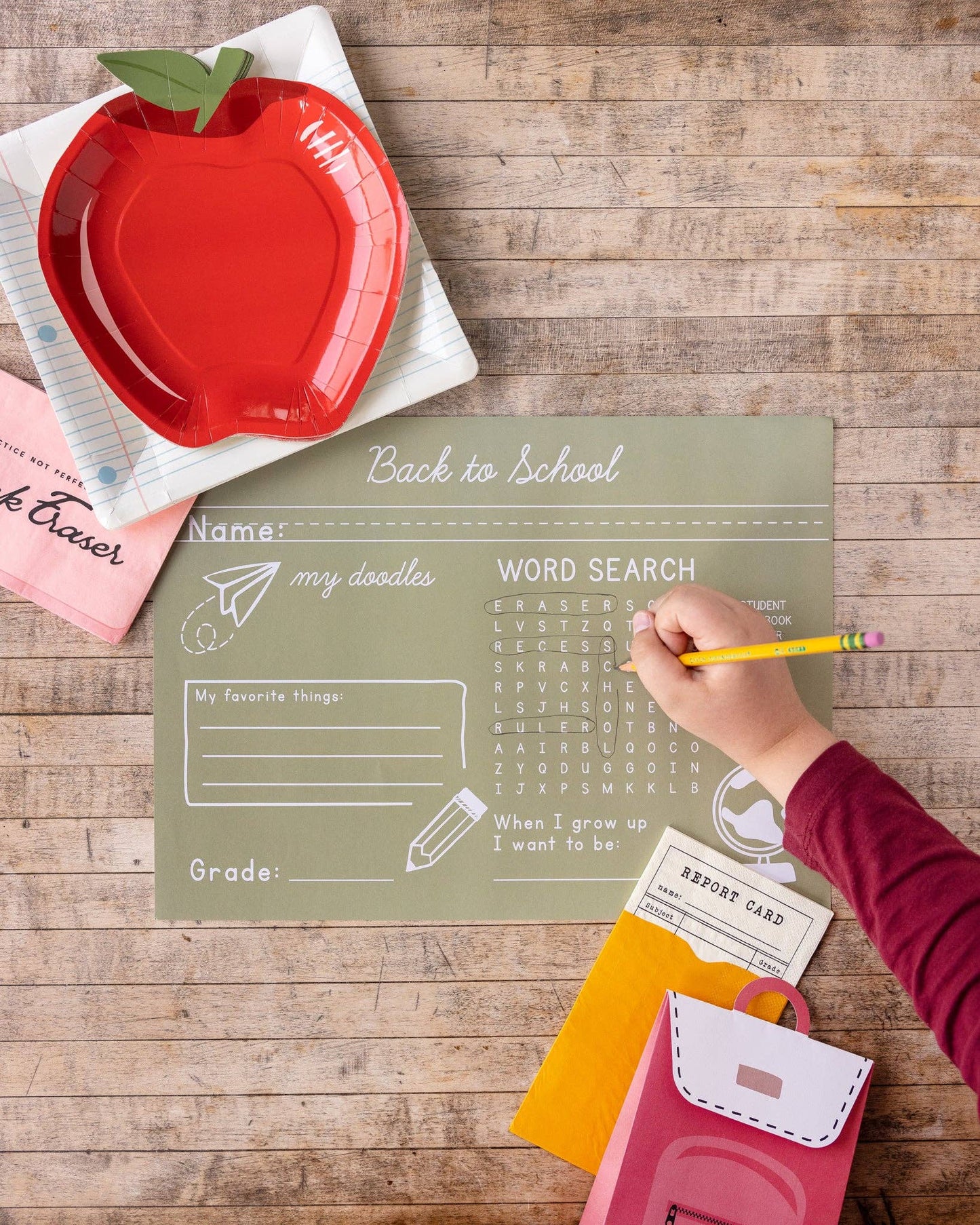 Notebook Paper Plate