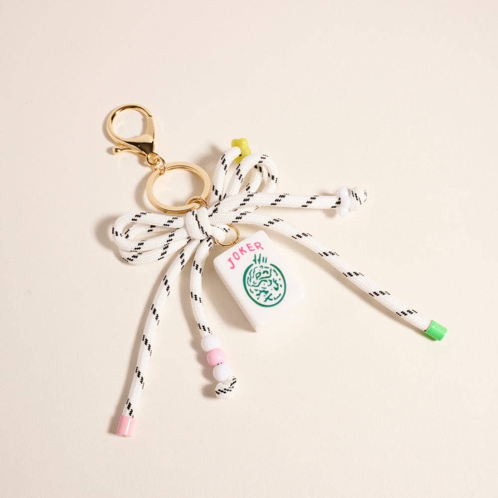 Mahjong Joker Tile Cord Bag Charm