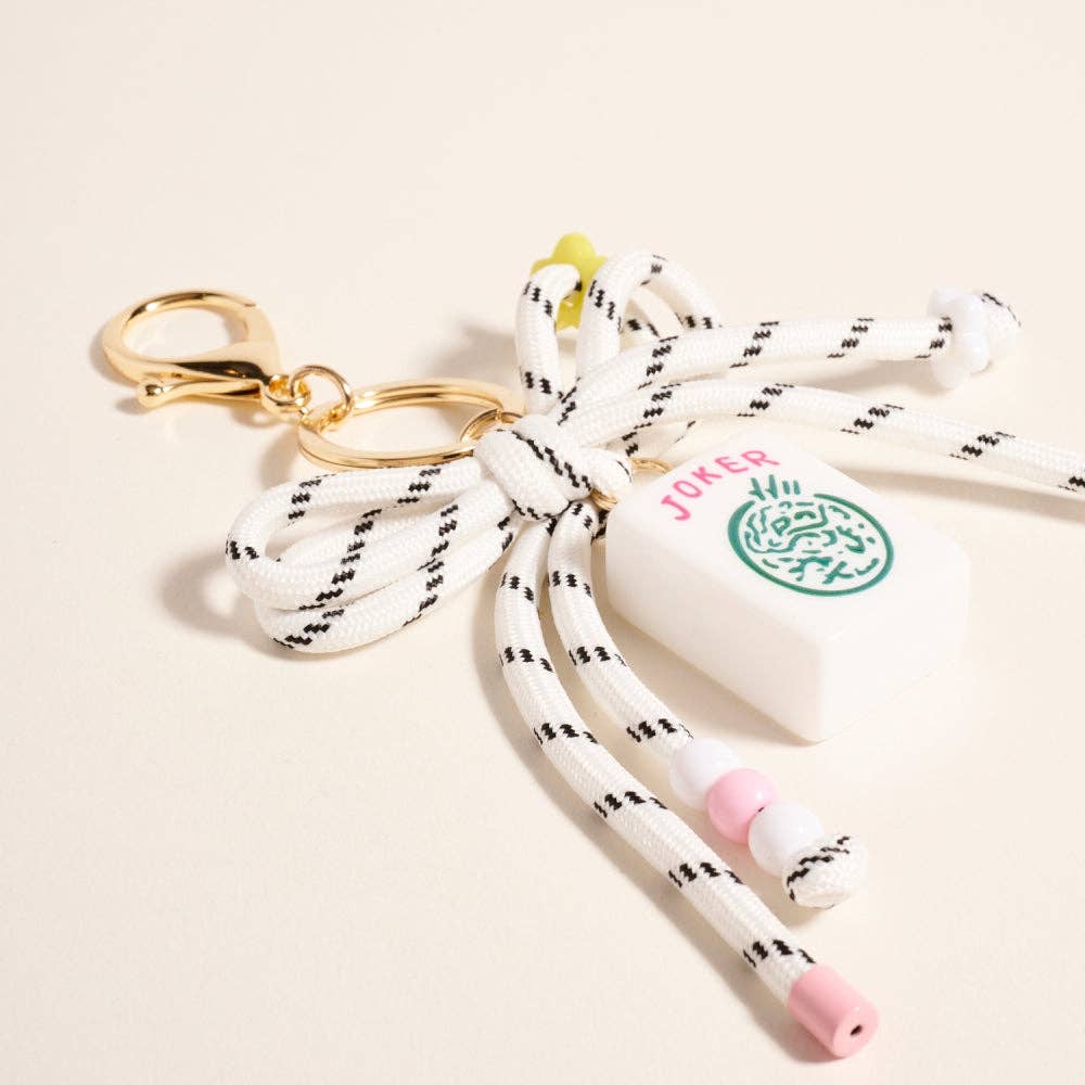 Mahjong Joker Tile Cord Bag Charm