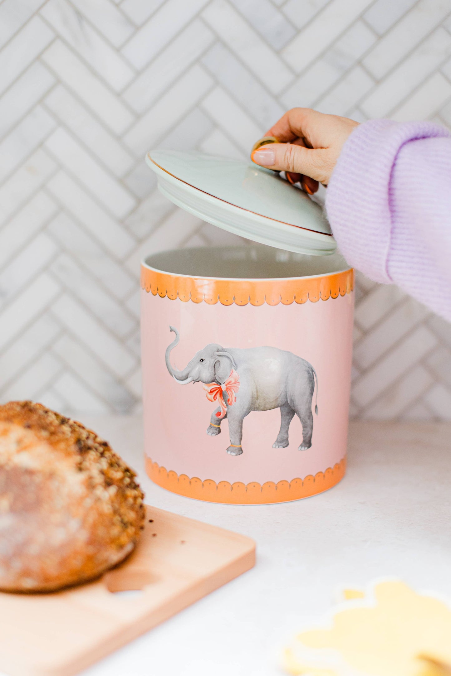 Elephant Biscuit Jar