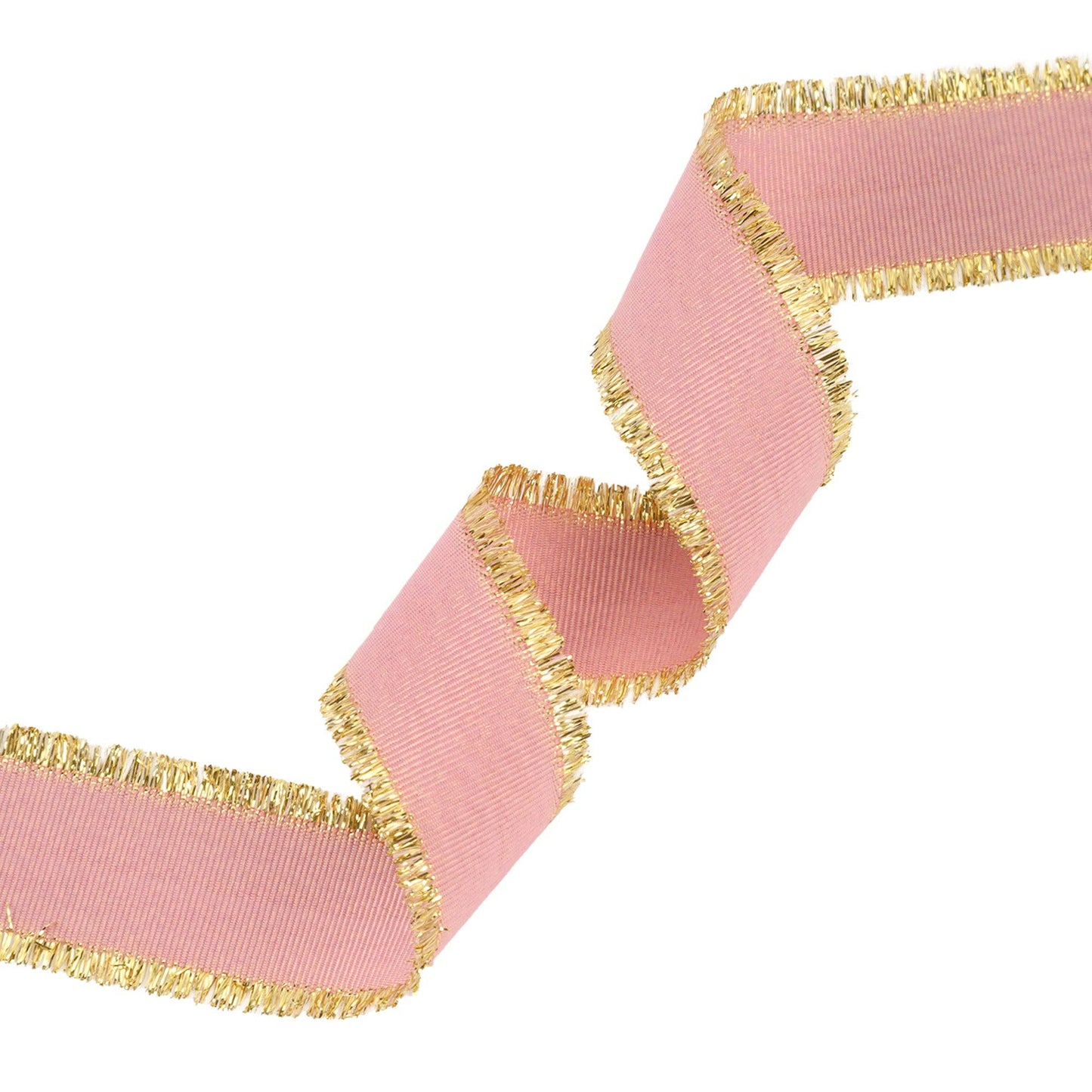 Textured Grosgrain Ribbon | Gold Metallic Fringe Quartz