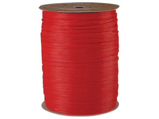 Matte Raffia Ribbon: Red | 100 yards