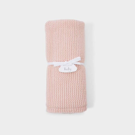 Knitted Baby Blanket | Pink