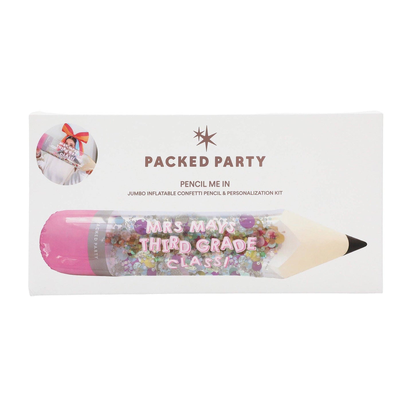 Jumbo Inflatable Pencil + Sticker Kit