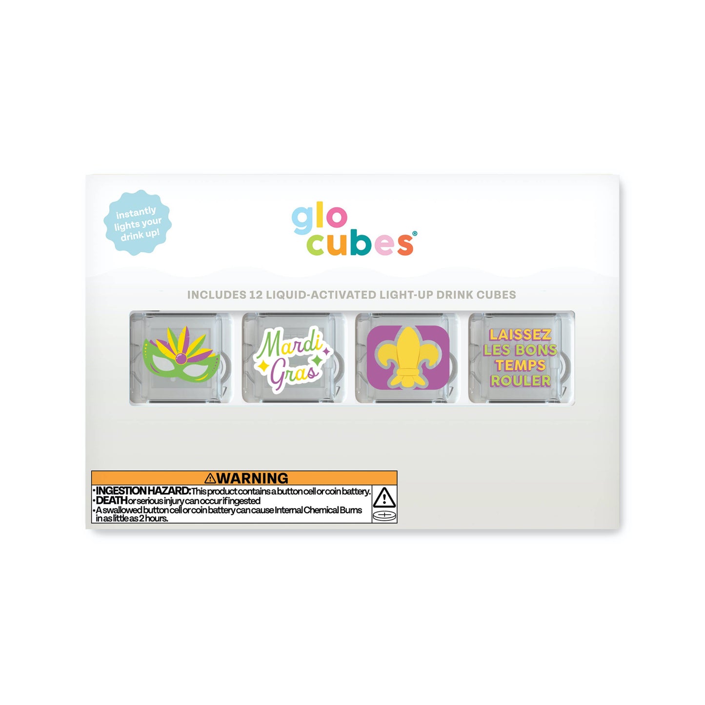 Glo Pals Mardi Gras Cubes