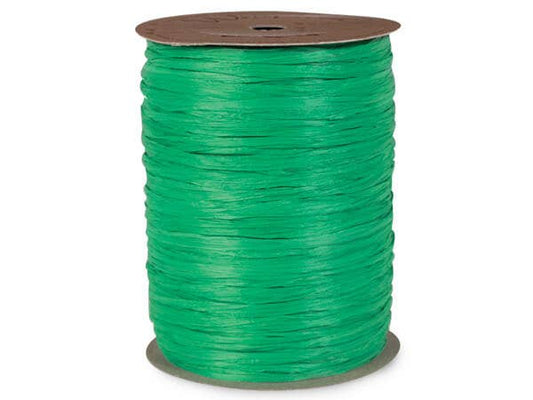Matte Raffia Ribbon: Kelly