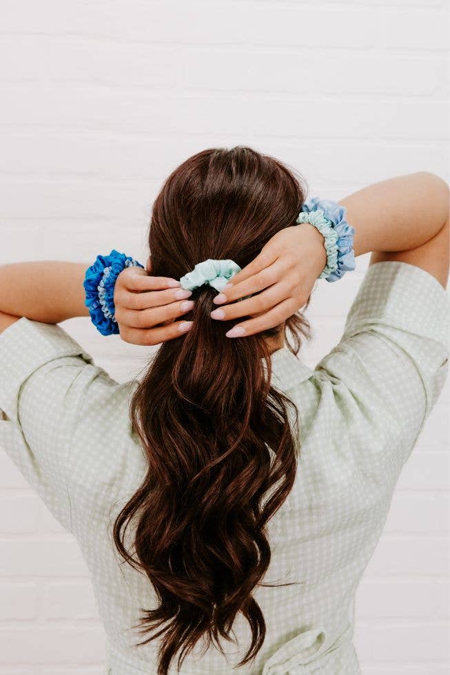 Silk Hair Scrunchie | Large | Blue My Mind