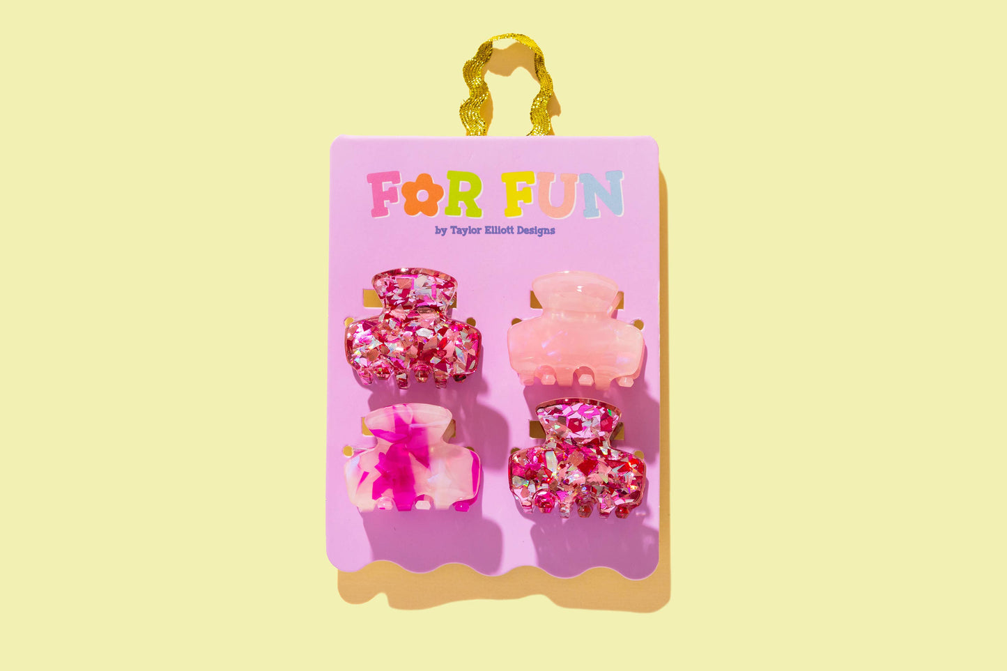 Mini Claw Hair Clip Set | Asst Pinks