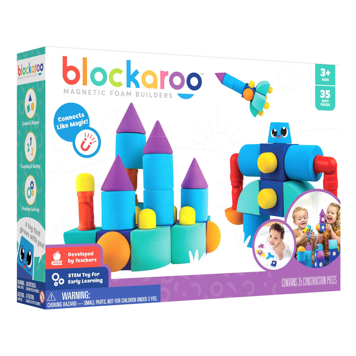 Blockaroo Magnetic Foam Blocks | Castle Set