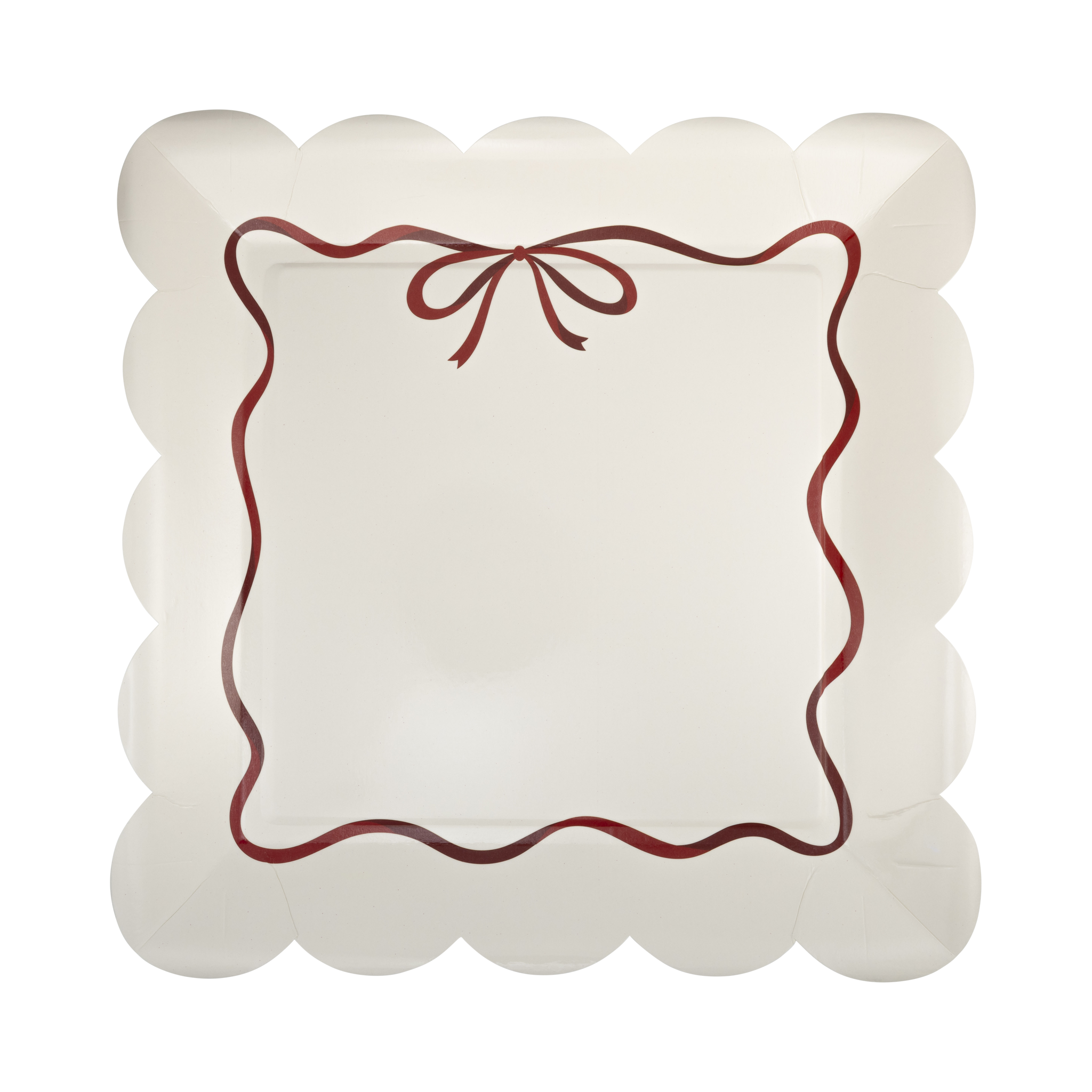 Red Border Plate Red Bow Border 10