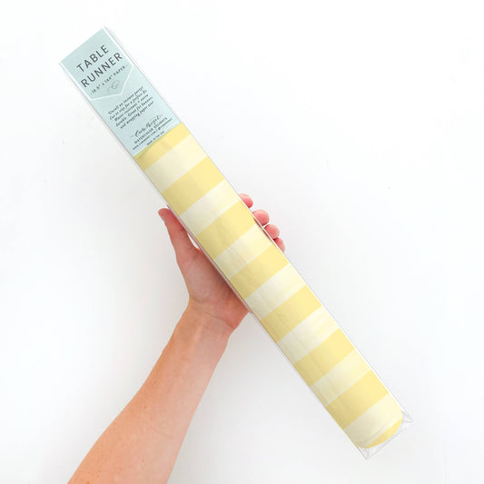 Butter Yellow Stripe Table Runner