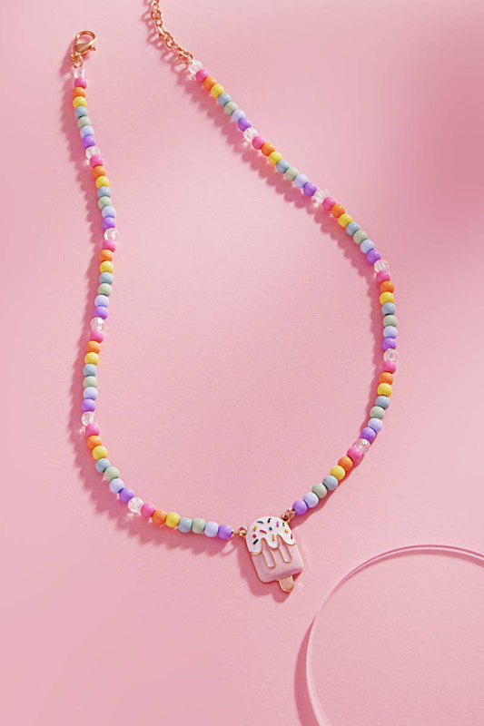 Ice Cream Pendant Bead Necklace