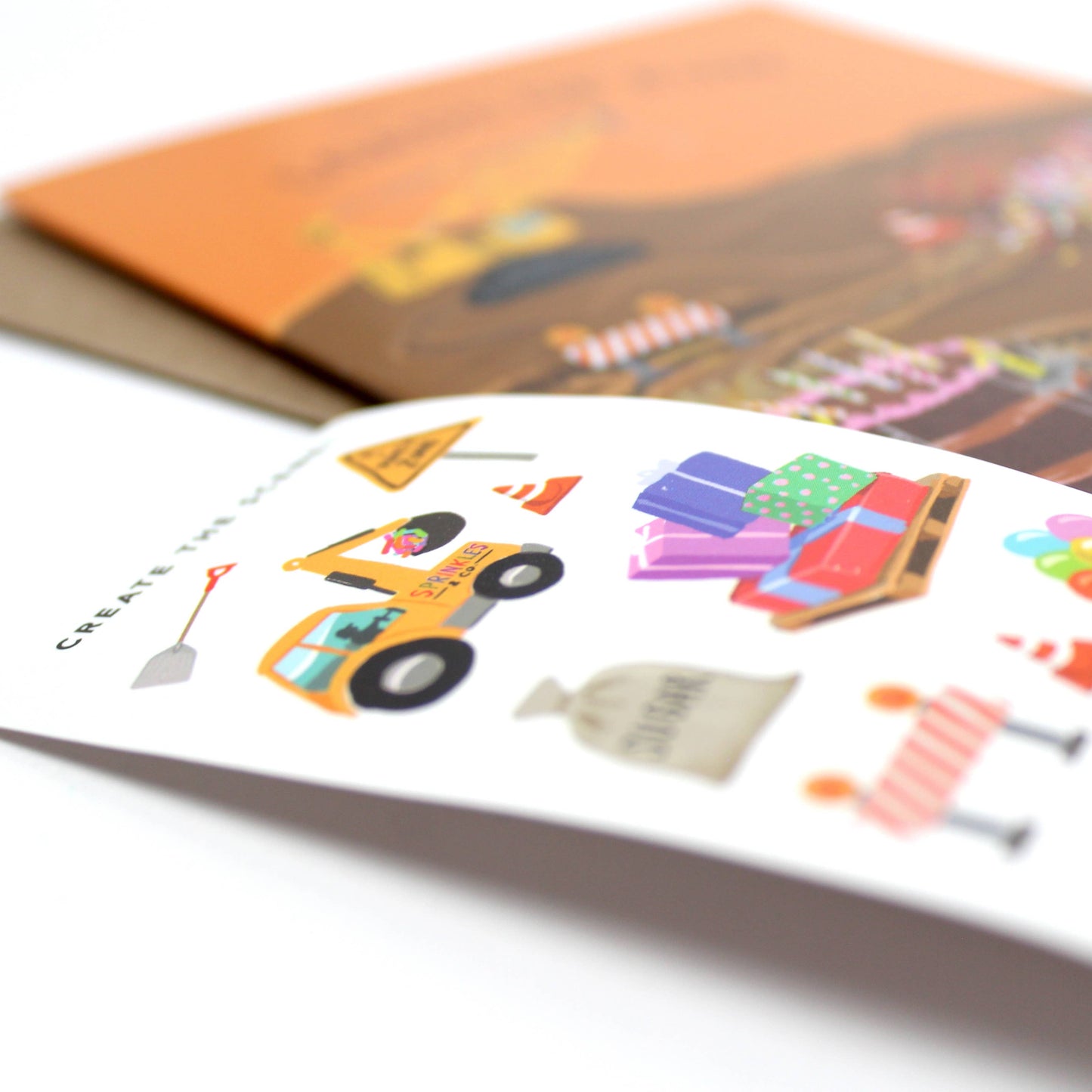 Sticker Scene Card | Construction Birthday