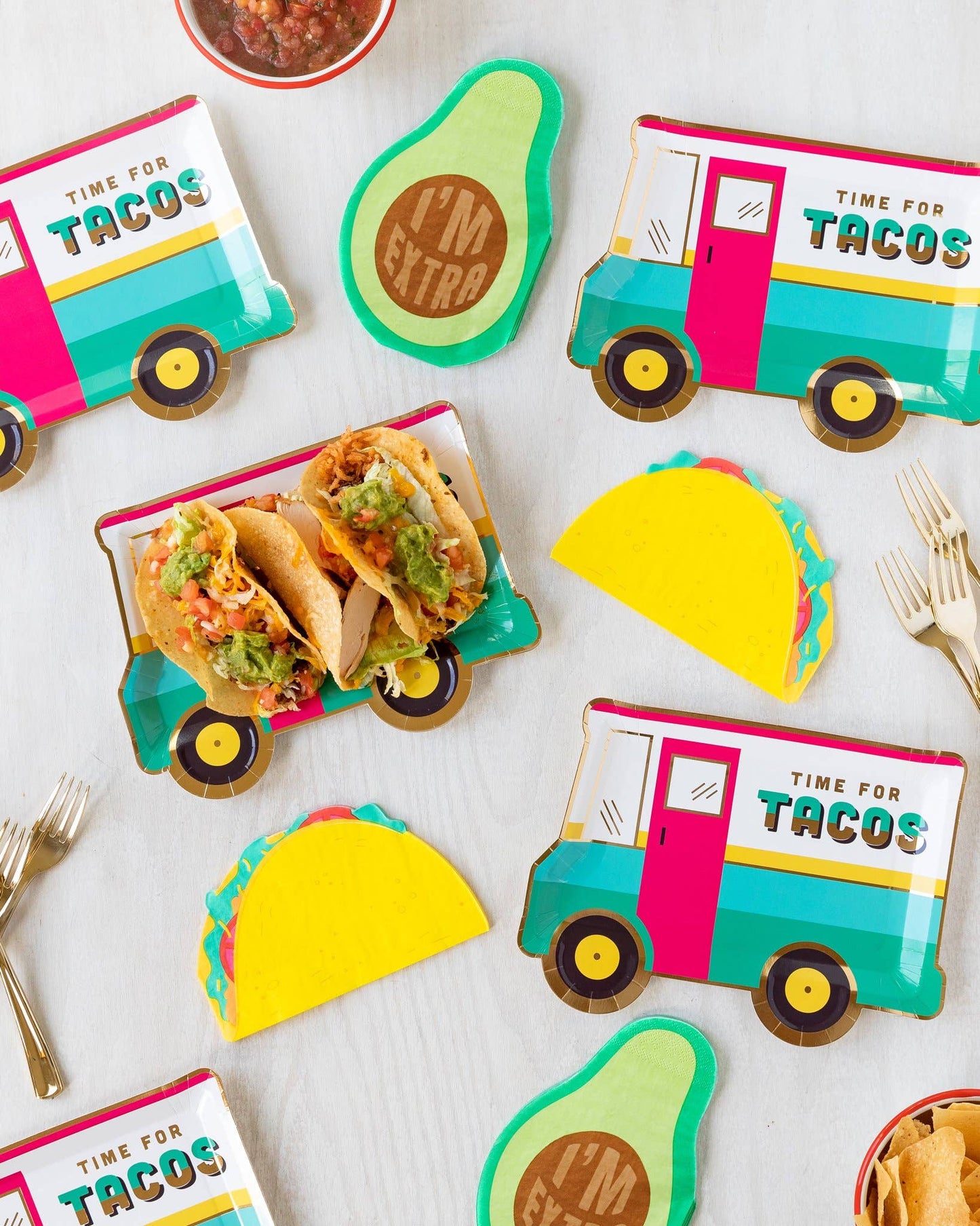 9" Taco Truck Shaped Plate