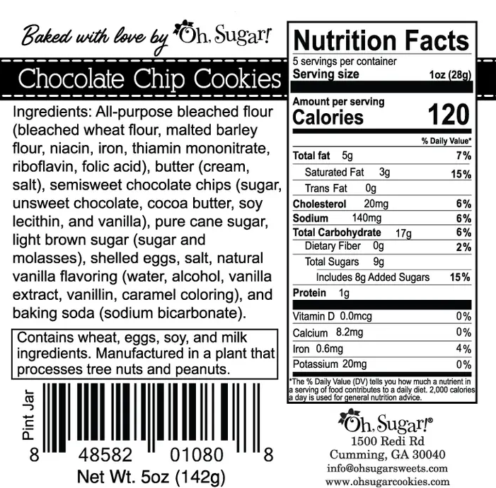 Cookie Jars - Birthday Assorted | Chocolate Chip