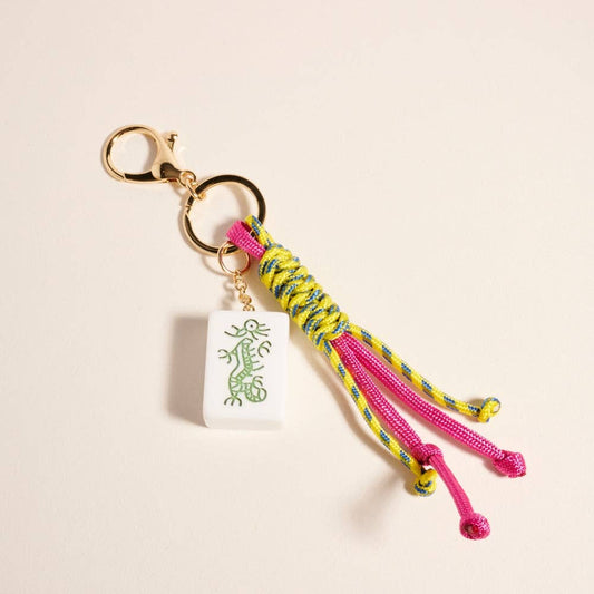 Mahjong Dragon Tile Cord Bag Charm