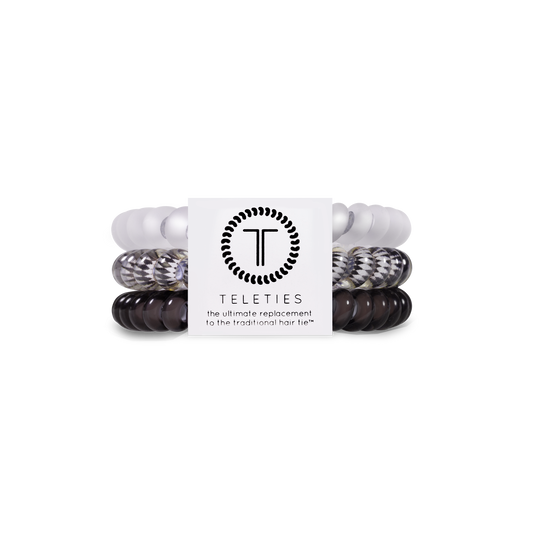 Spiral Hair Coils | Small | Silver Flames Hair Ties