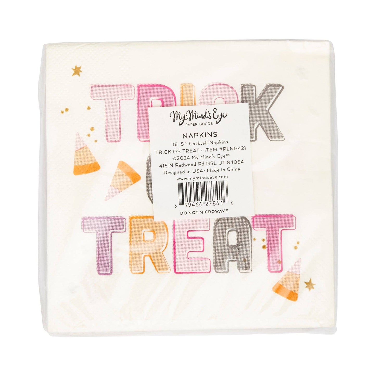 Foil Trick or Treat Cocktail Napkin