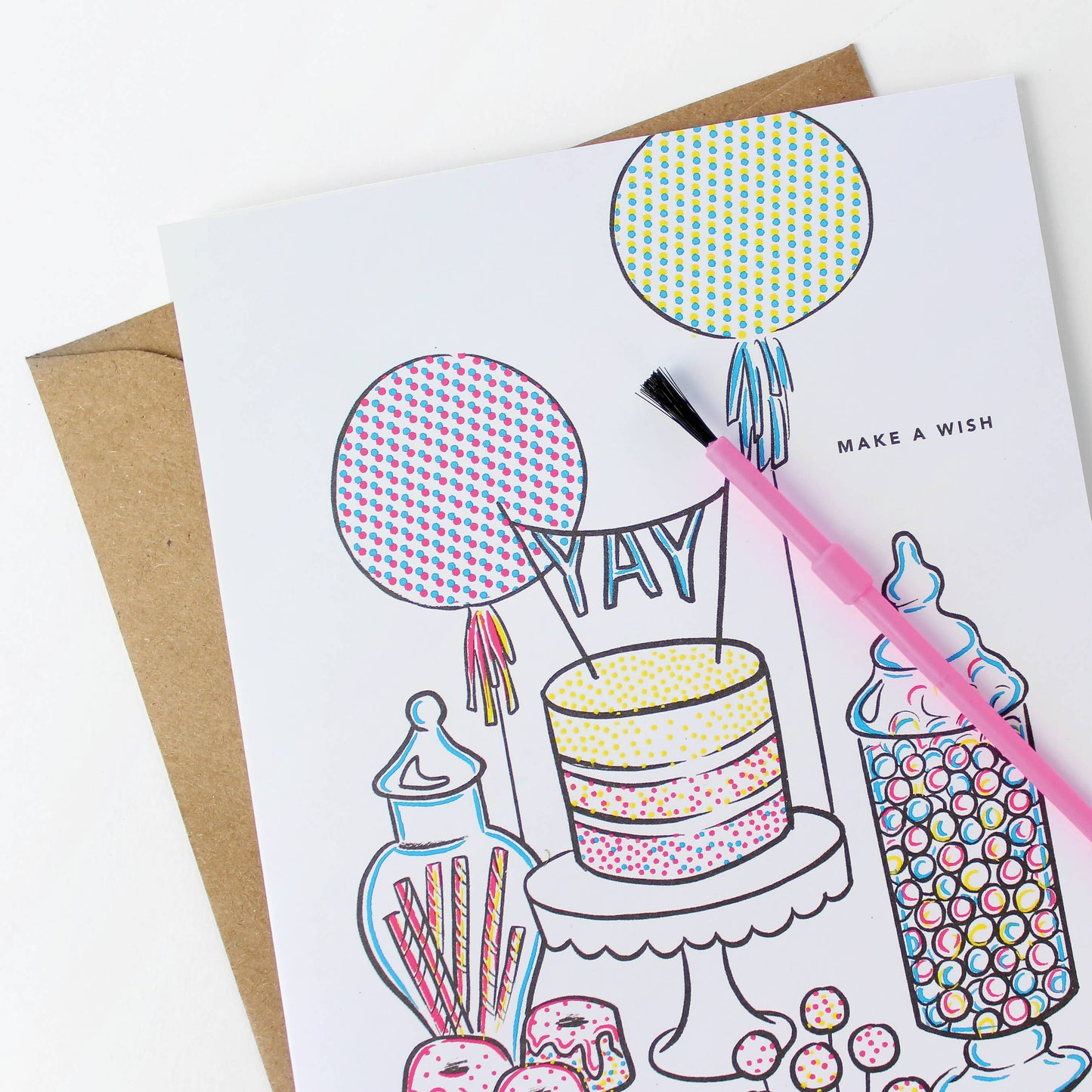 Paint With Water Card | Sweet Table