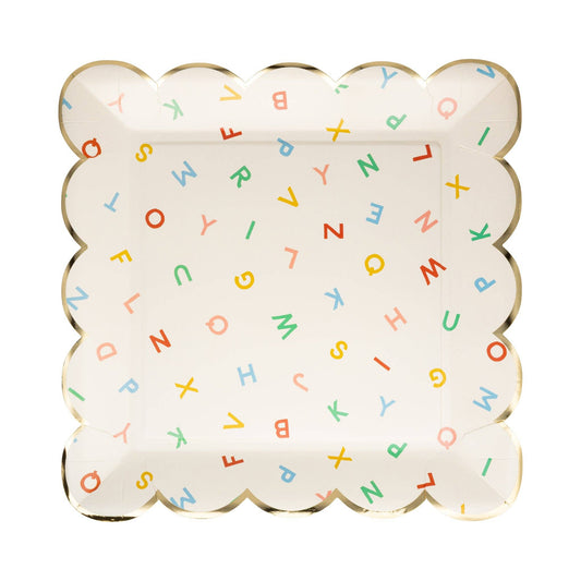 Scattered Alphabet Plate