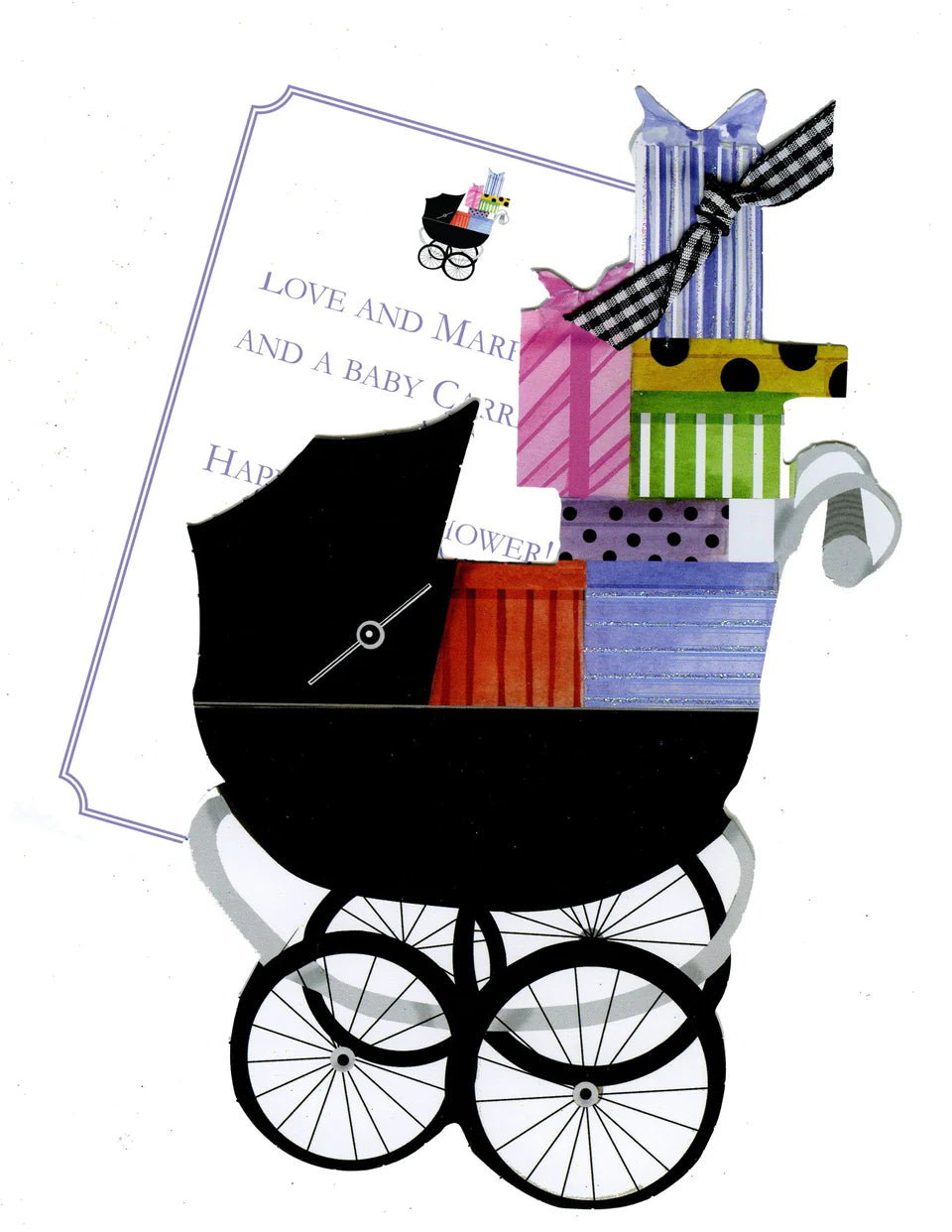 Greeting Card | Baby Buggy with Gifts