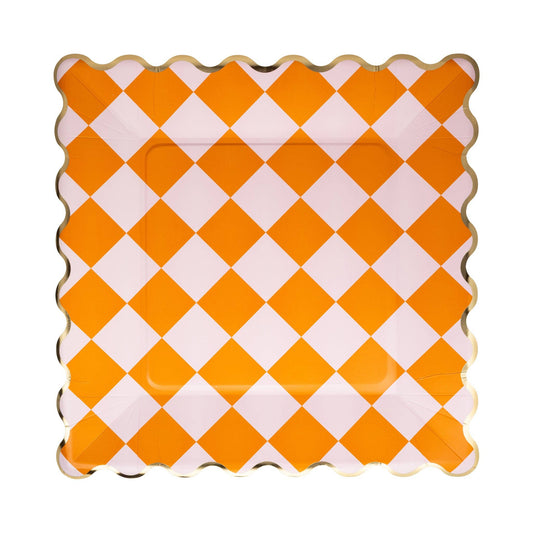 Pink & Orange Checkered Plate
