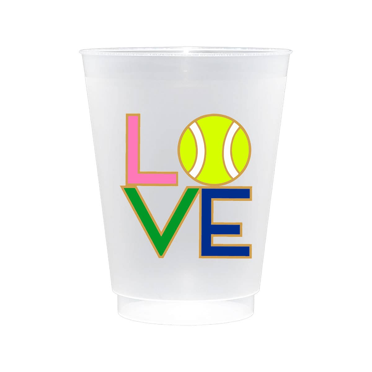 Preppy Tennis  Frost Flex Plastic Cups