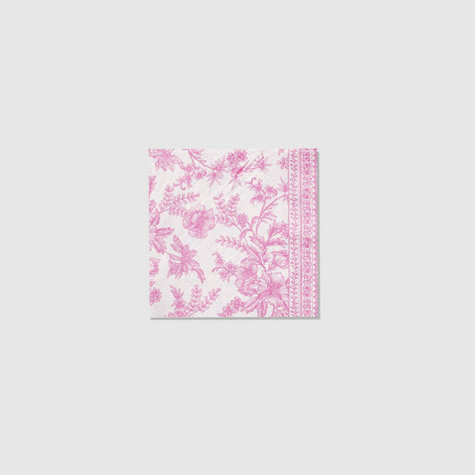 Pink Toile Cocktail Napkins