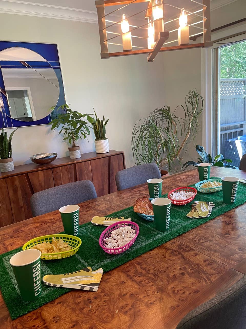 Grass Football Table Runner