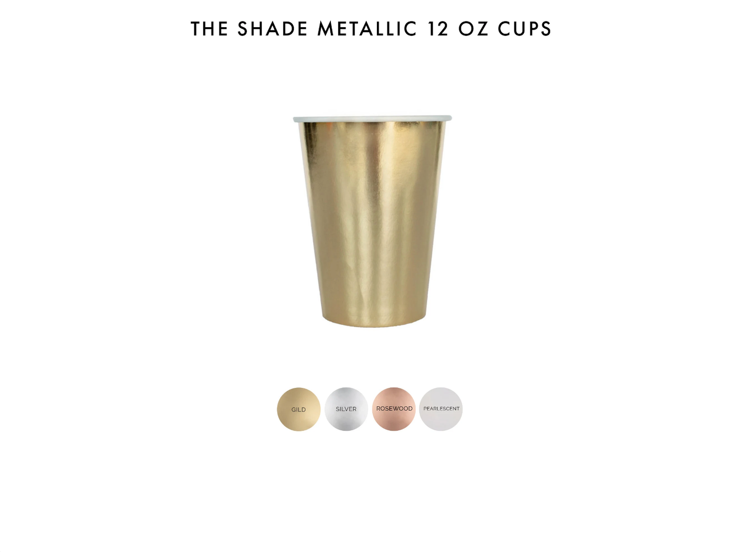 Shades Gild 12 oz Cups | Gild - 8pk