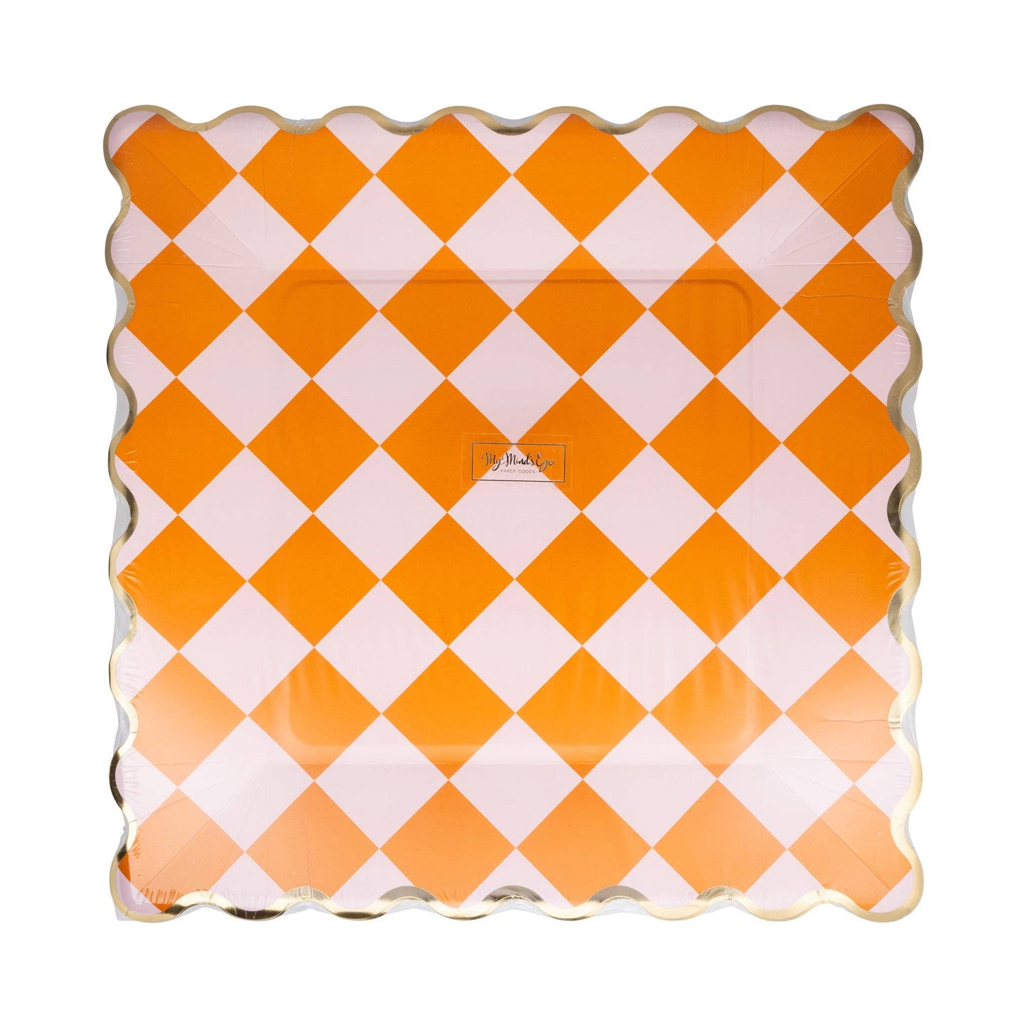 Pink & Orange Checkered Plate