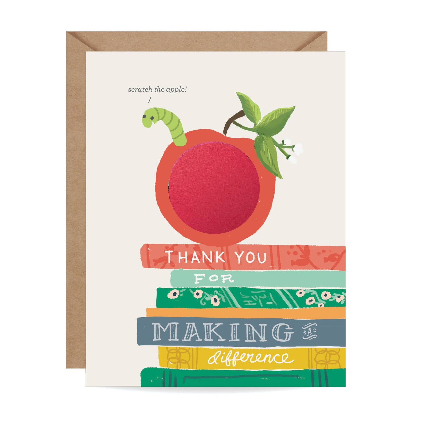 Scratch-off Card - Bookworm | Teacher/Thank You