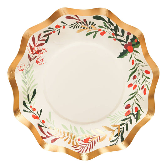 Christmas Forest Wavy Paper Appetizer/Dessert Bowl/8pk