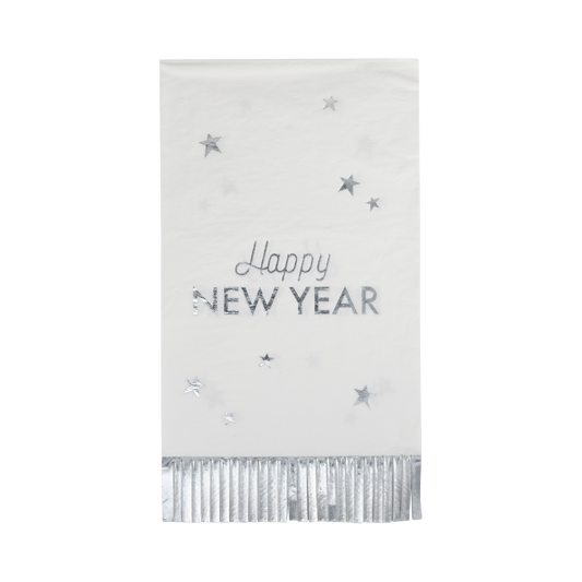 Happy New Year Fringed Dinner Napkin