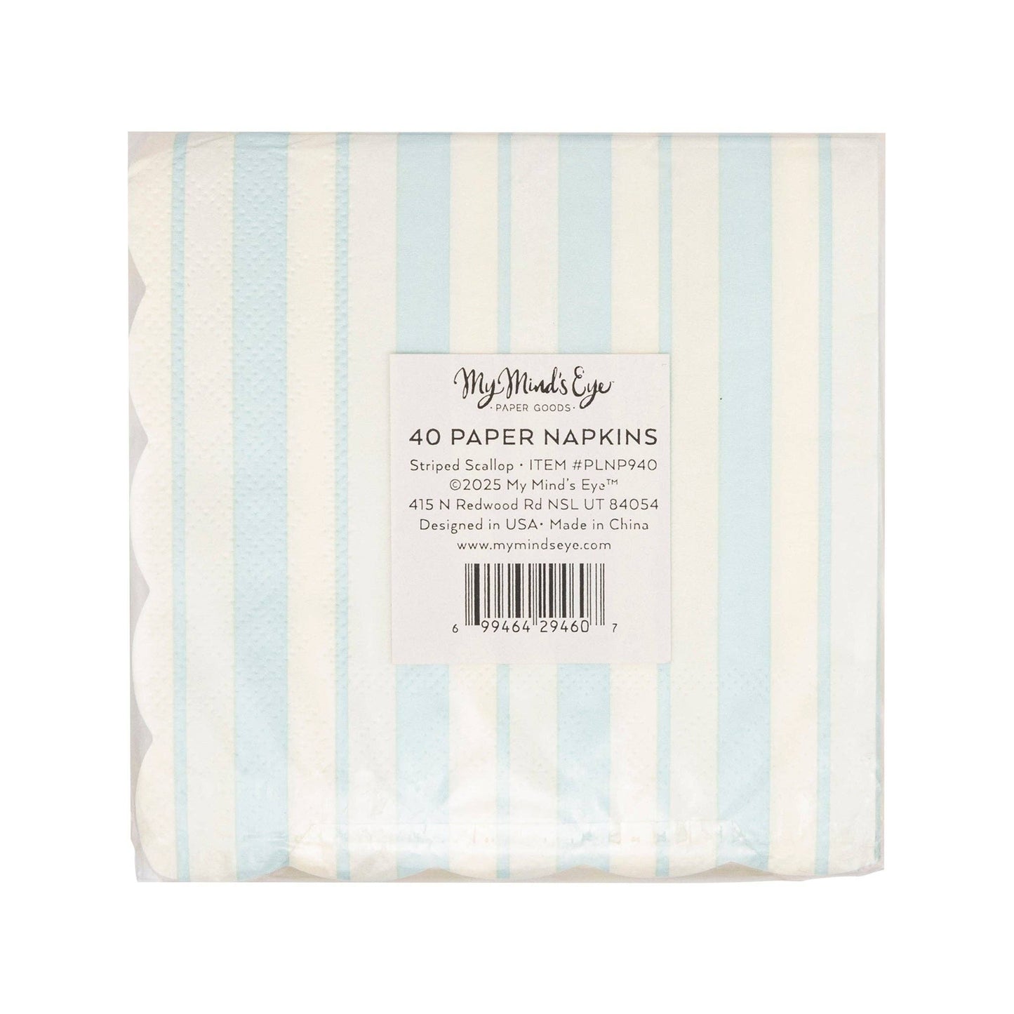 Striped Scallop Napkin Set