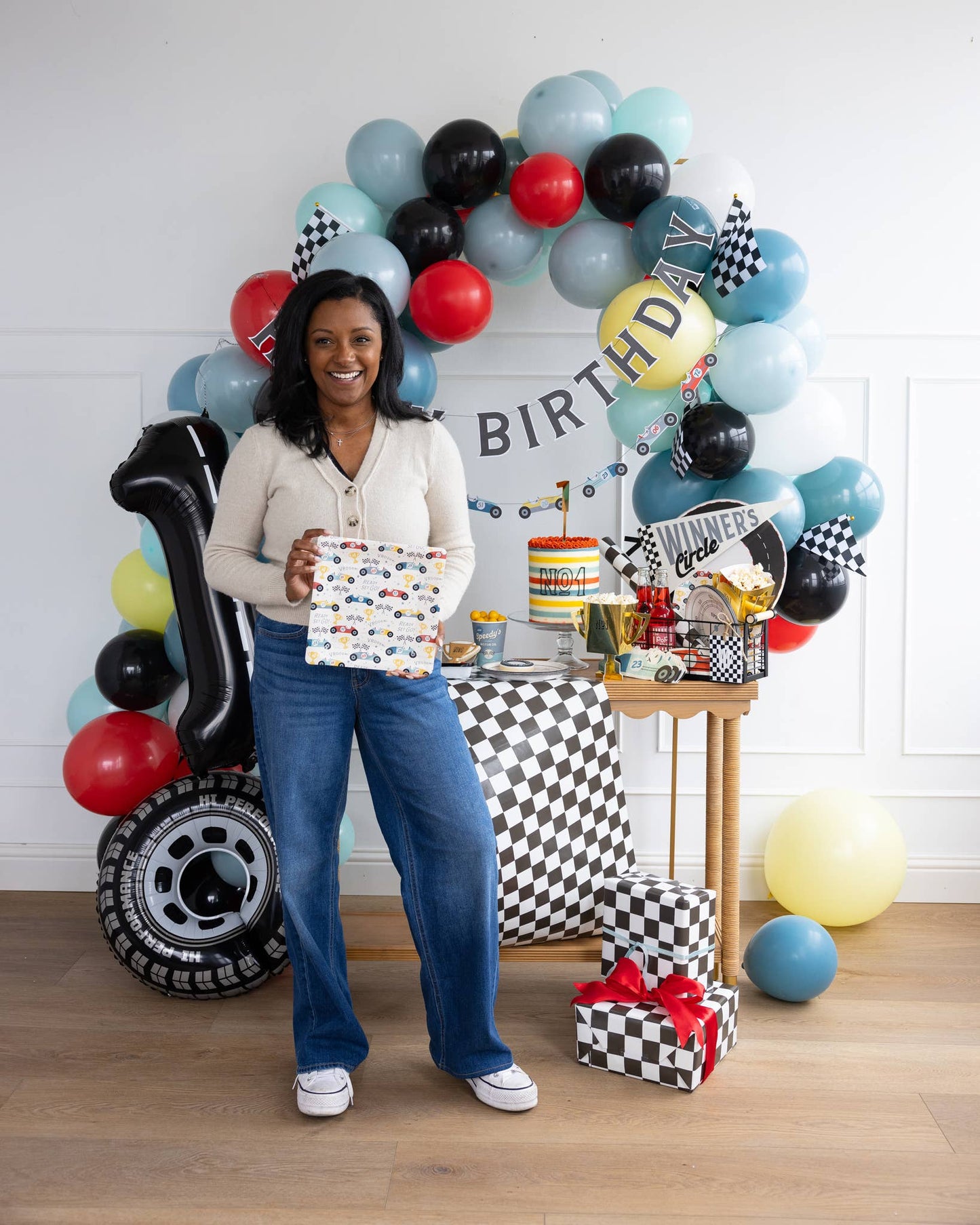 Miles per Hour | Checkered Flag Table Runner