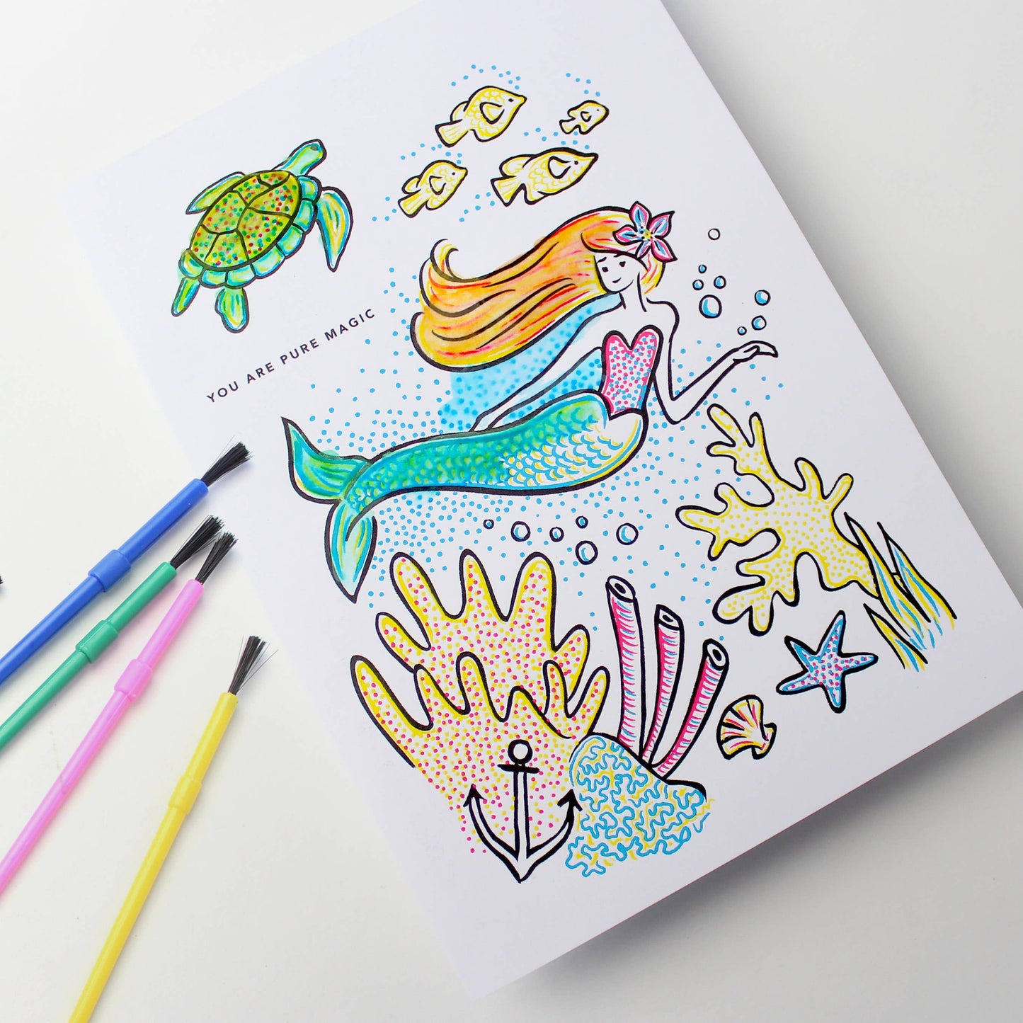 Paint With Water Card | Mermaid