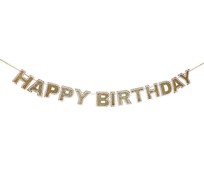 Happy Birthday Gold Banner