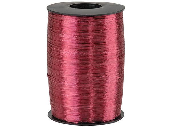 Pearlized Raffia Ribbon: Red | 100 yards