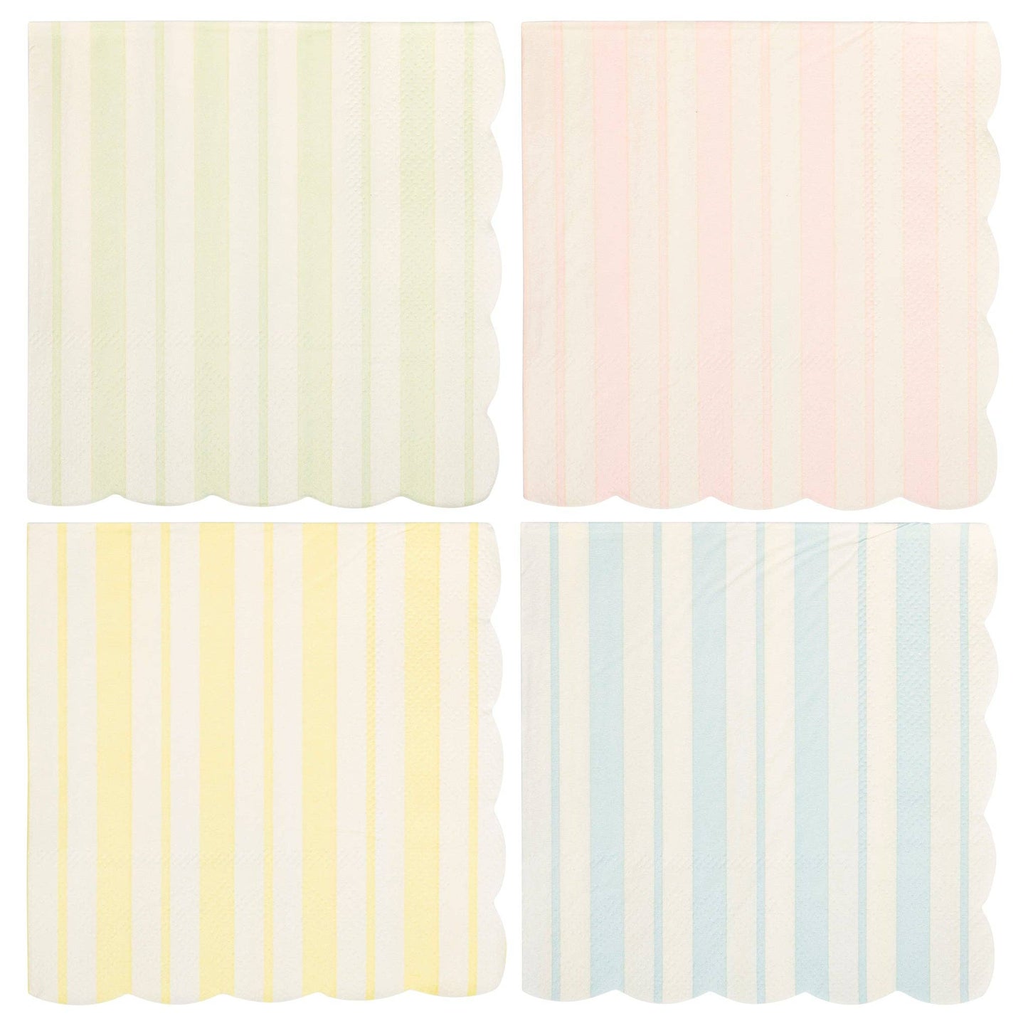 Striped Scallop Napkin Set
