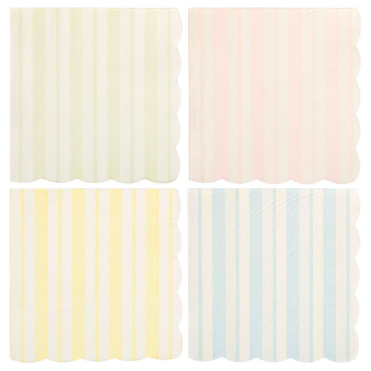 Striped Scallop Napkin Set