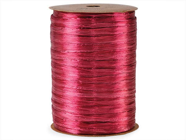 Pearlized Raffia Ribbon: Red | 100 yards