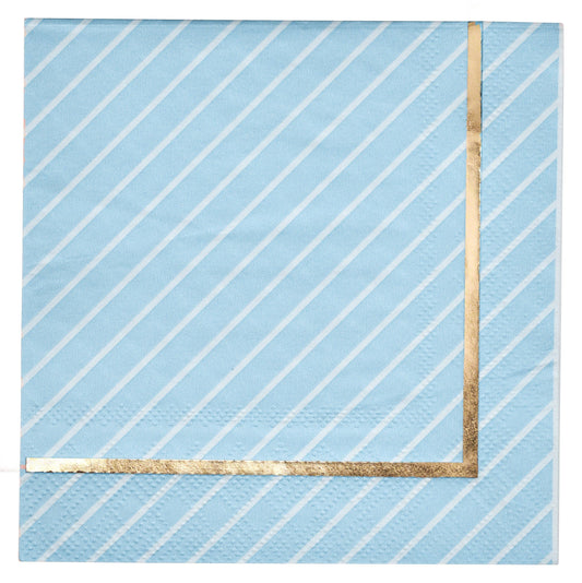 Cocktail Napkin Everyday Sky Blue 3-Ply/20ct