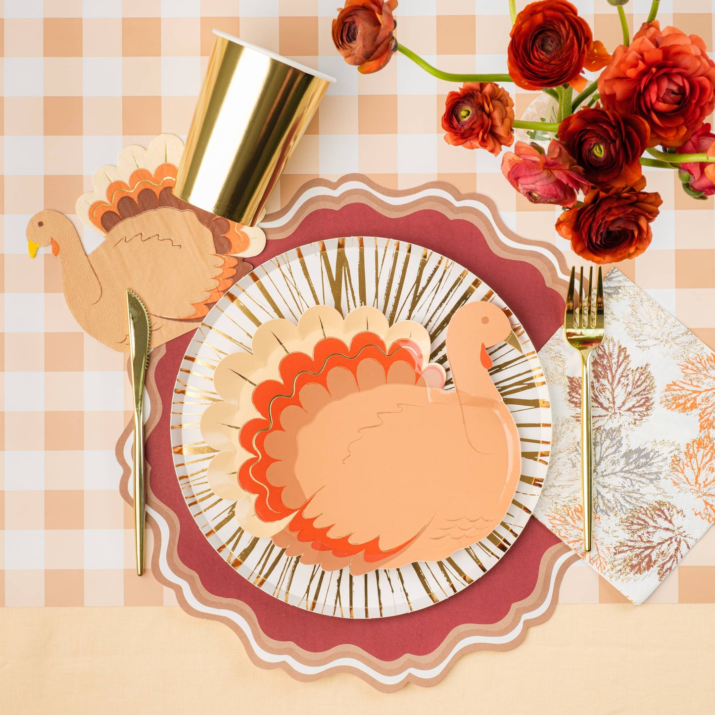 Radiance Gold Foil Dinner Paper Plates