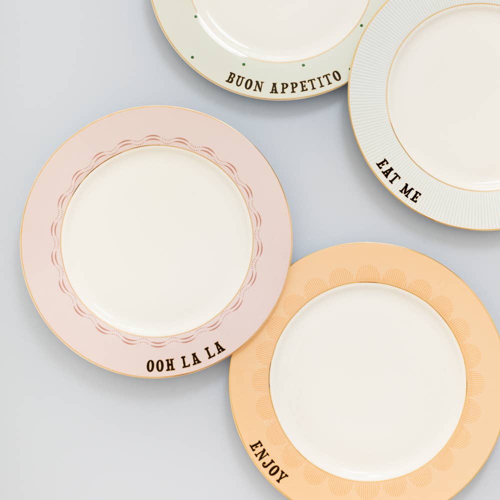 Slogan Dinner Plates (Set of 4)