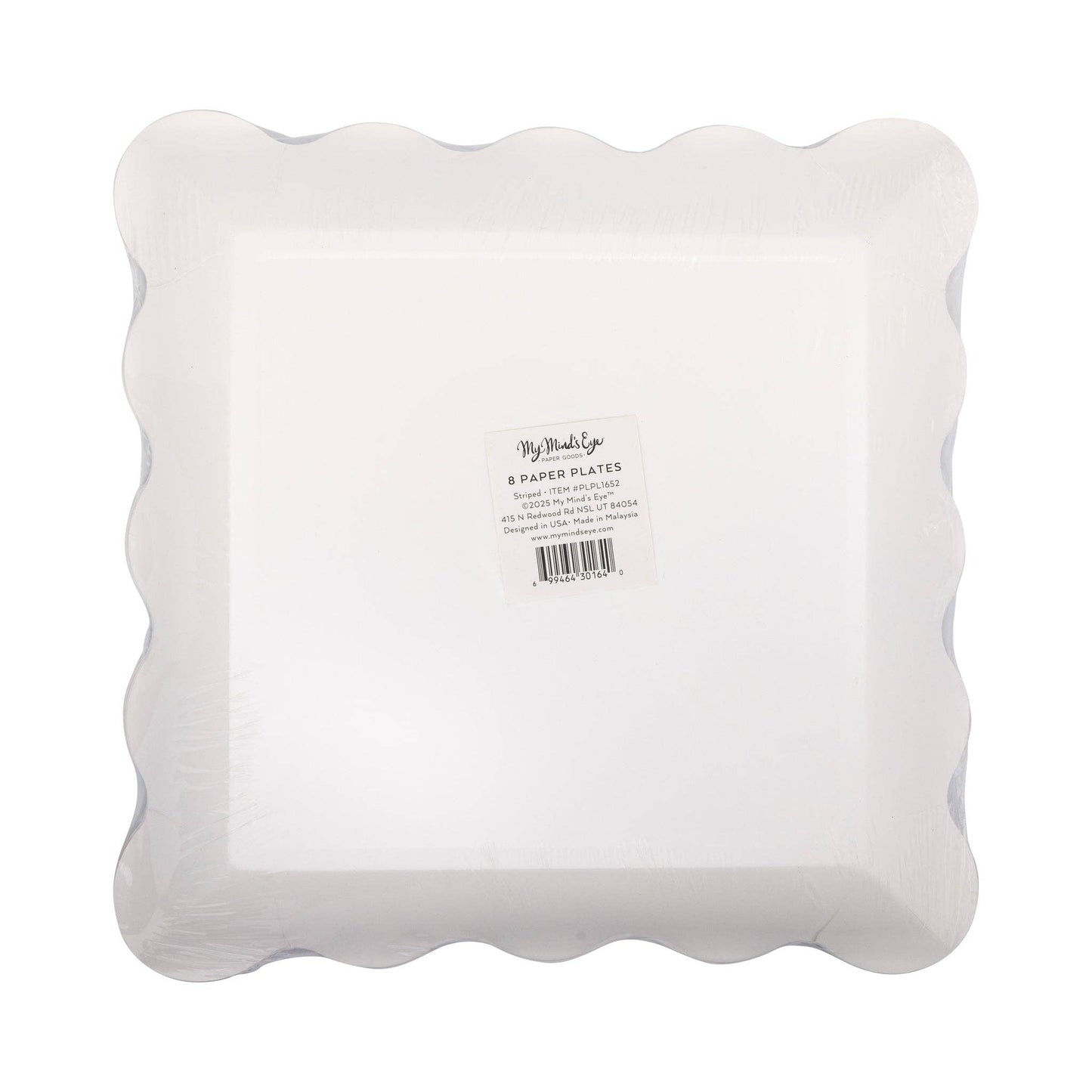 Red & Green Stripe Plate Set