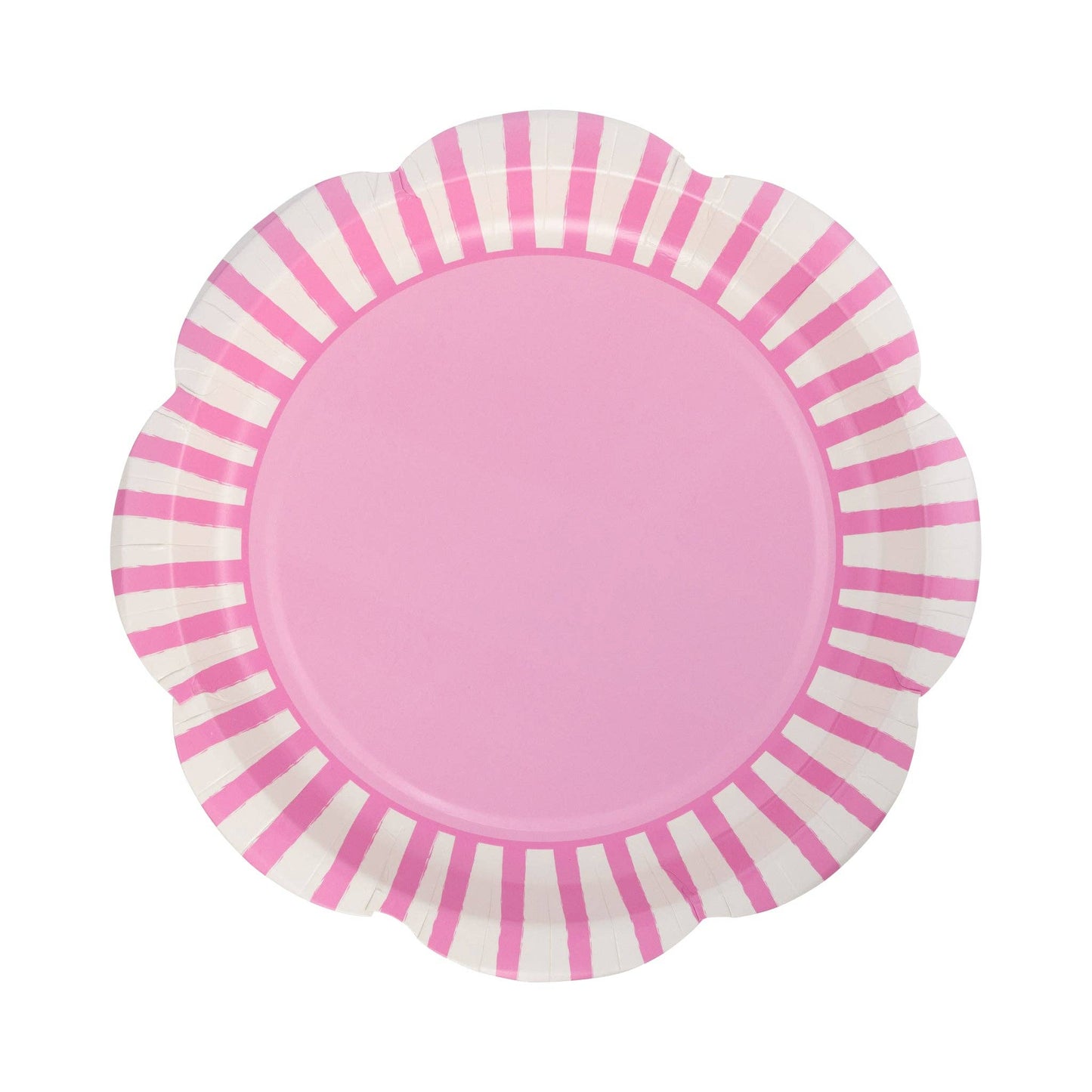 Fuchsia Striped Scallop Plate