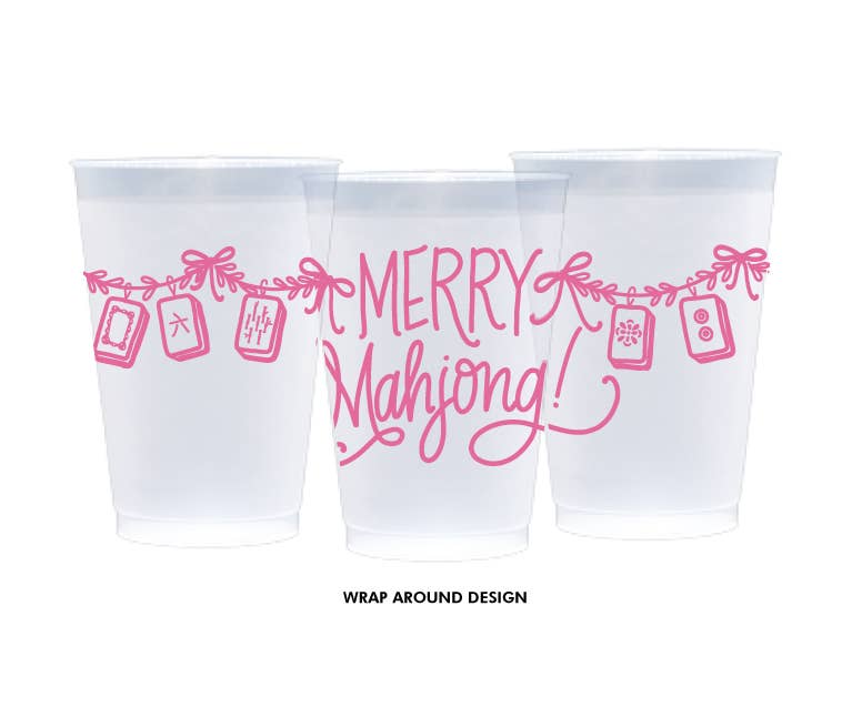 Merry Mahjong Frost Flex Cups | Pink
